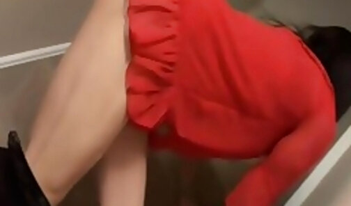 Red Blouse Wanking