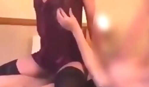 Japanese tranny fucked hard after party