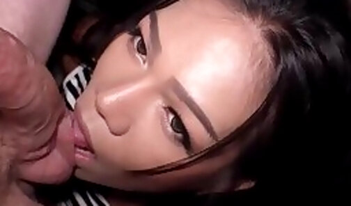 Huge boobs Asian shemale beauty Dara POV blowjob and raw anal fucking