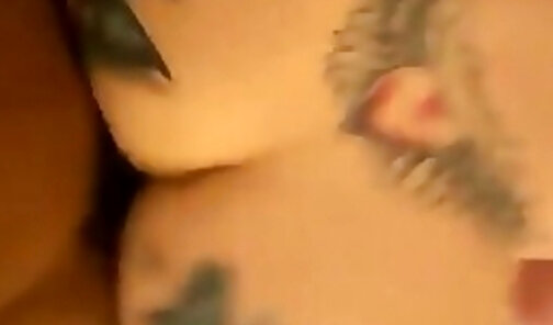 Her big sexy tattoed ass is bouncing all over ther room during anal