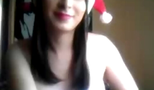 cute christmas transgirl webcam show