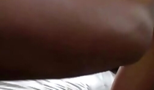 Chocolate ts shows hot jizz during anal with anothe one