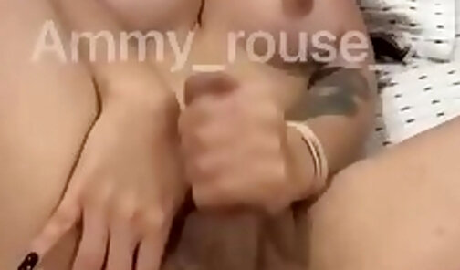 Ammy Rouse naked cum on bed