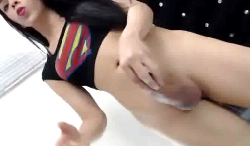 Hot Latin TS Cums Free Shemale Webcam Porn Video f4 de