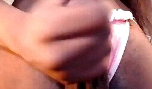 big boobs ebony teen shemale tugs her cock on webcam