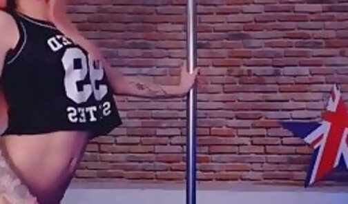 pretty fit pole dancer nice dick