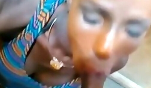 afro head tranny head and swallow all the cum