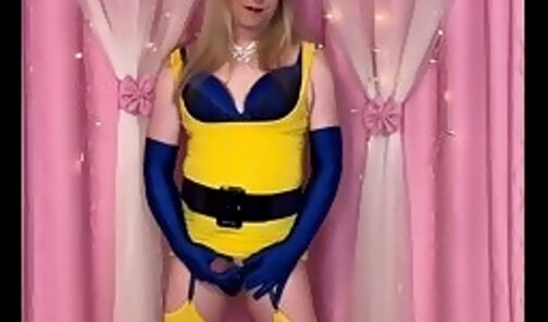 Joanie - Yellow Pencil Dress Striptease