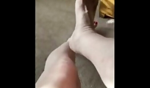 My feet .. Your cum