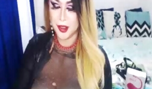 Hot Sexy Shemale Masturbate On Webcam
