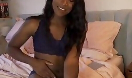 a vnll huge cock black sissy sitting self facial