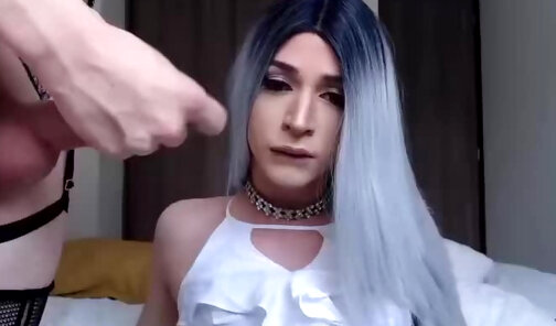 Beautiful Trans Sucking Tranny Girlfriend On Webcam