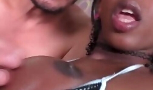 Big tits black shemale Tayla interracial bareback anal fuck