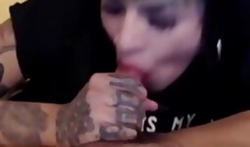 Shemale Sucking His Dick On Webcam