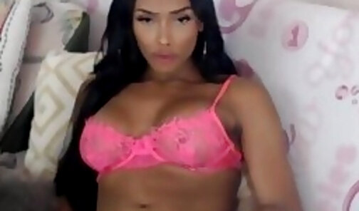 Hot Brunette Trans Woman Shadi Kin Masturbates For Webcam Show!