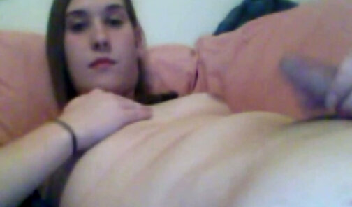 Webcam Petting By A Teen Tgirl