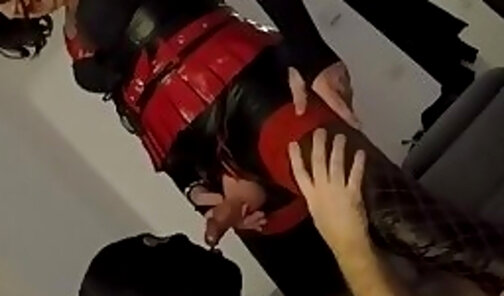 CD mistress using slave's mouth