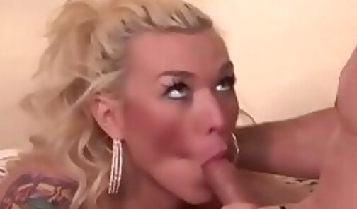 Perfect doll sucking a guy